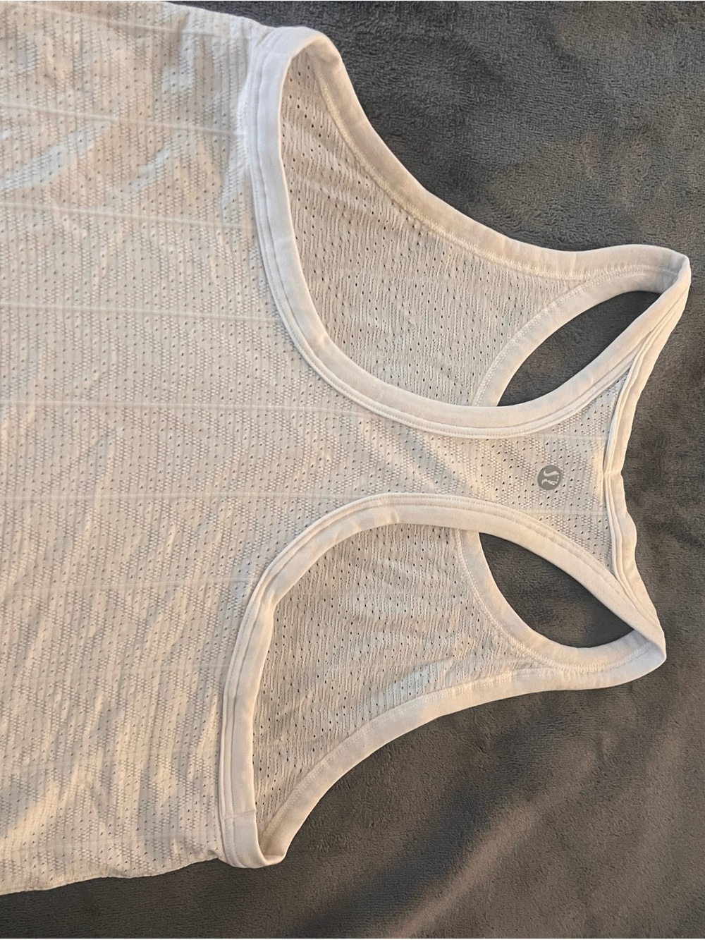lululemon athletica White Ribbed Racerback Tank - Picture 3 of 3